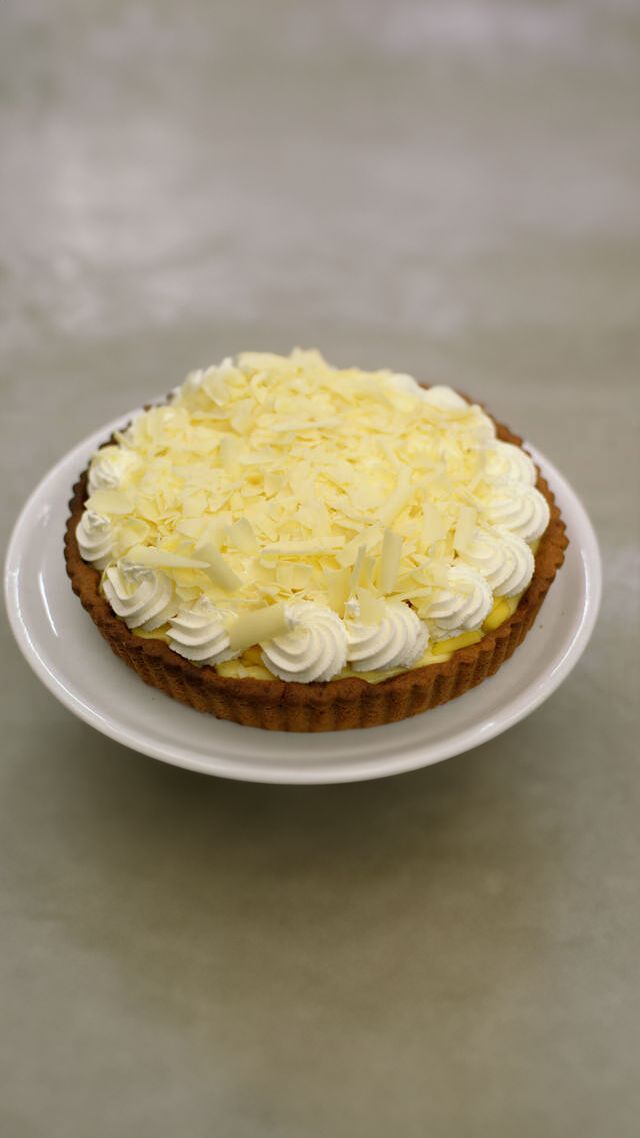 Mangotaart met witte chocolade