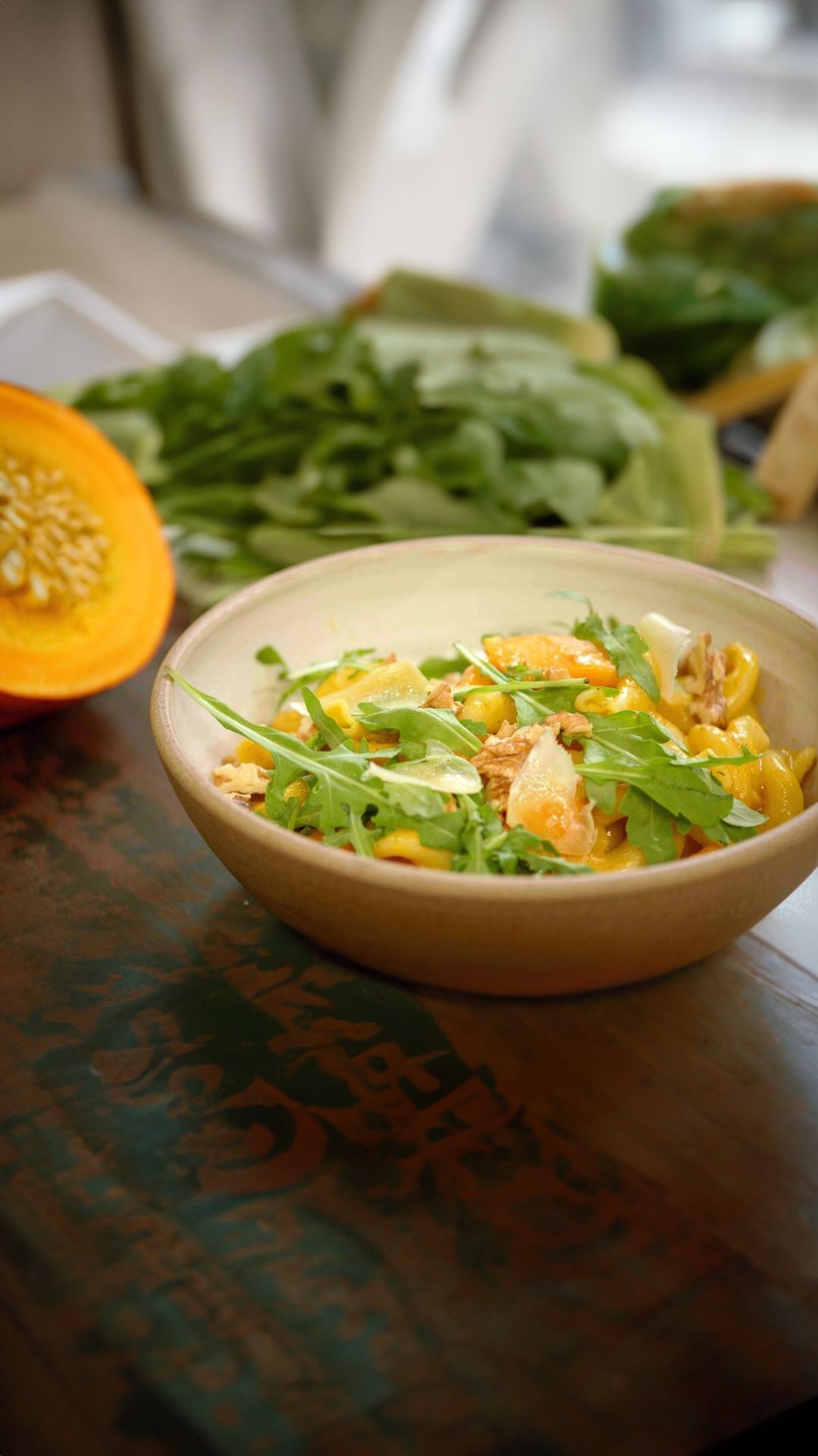 Pasta met pompoen en oud roeselare
