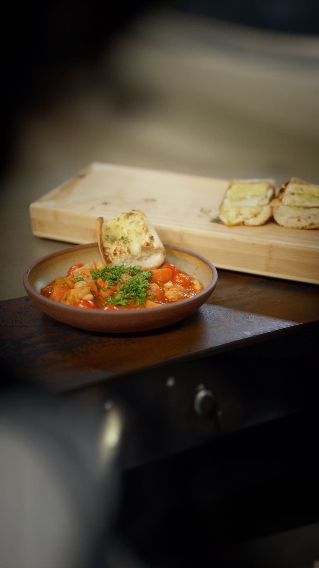 Cassoulet van groenten met stokbrood