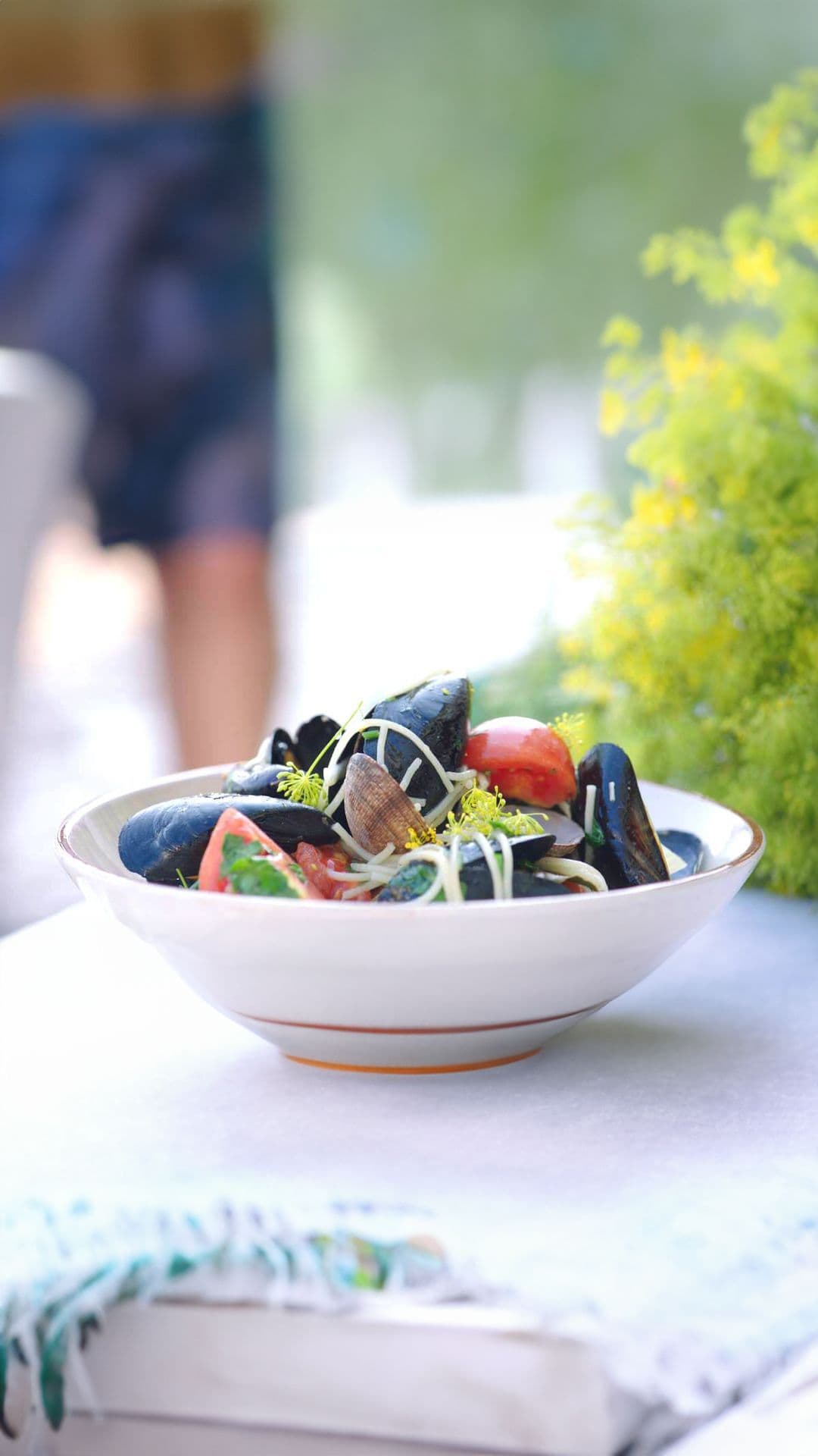 Pasta vongole met venkel