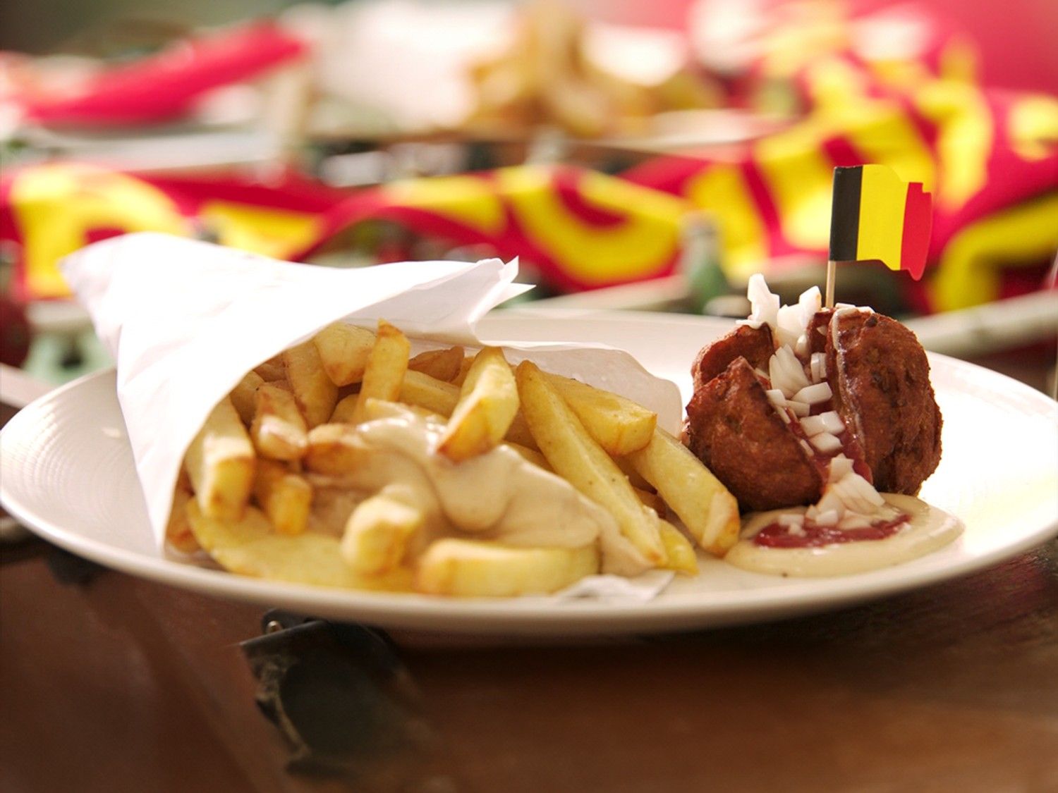 Echte belgische frieten met boulet special