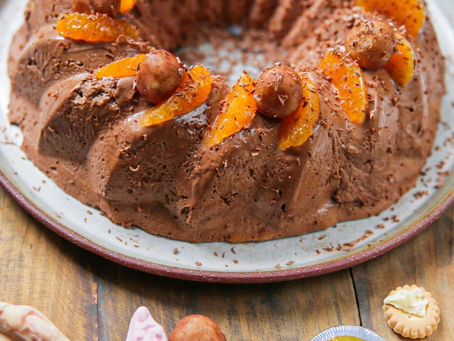 Chocoladebavarois met clementines
