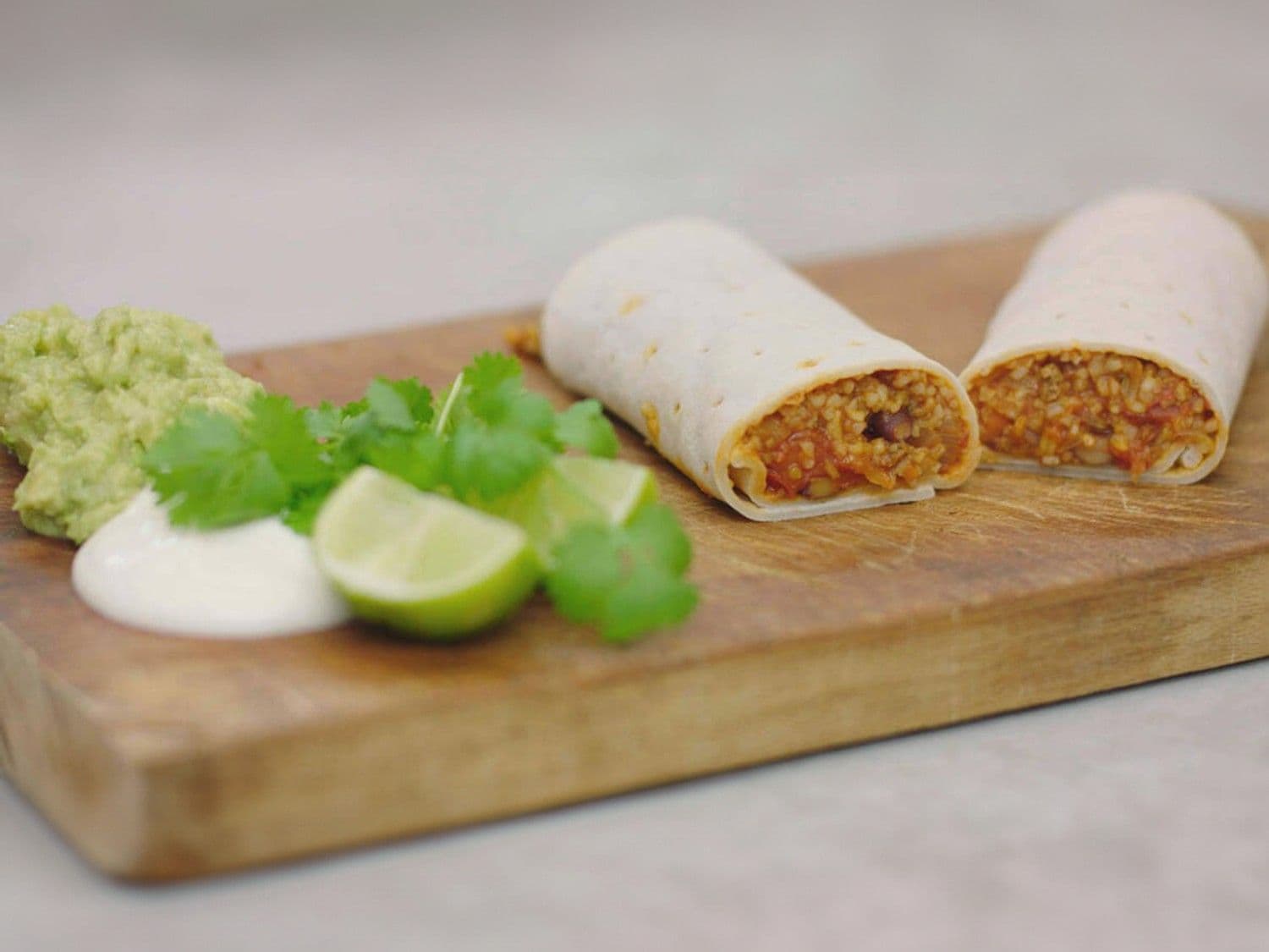 Veggie burrito met quorn
