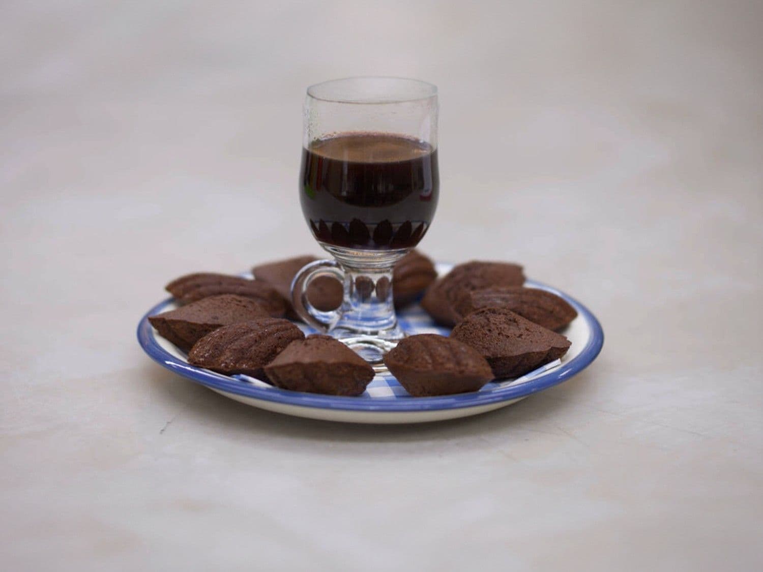 Chocolademadeleines met glühwein