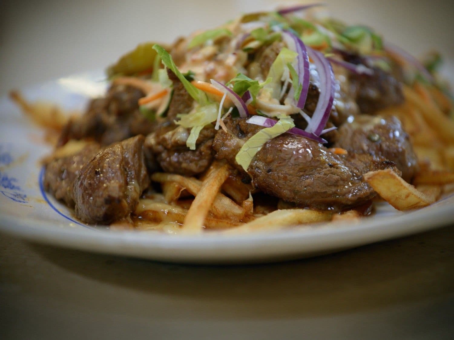 Kapsalon met gegrild lamsvlees