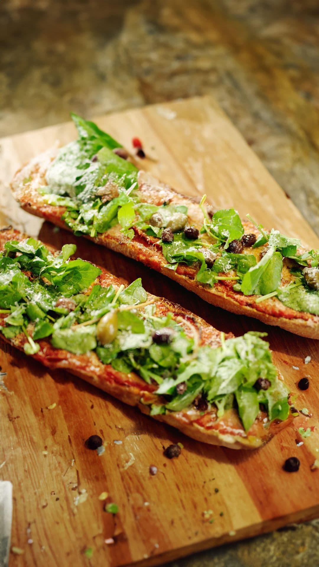 Pizzabaguette met paprika en chorizo 