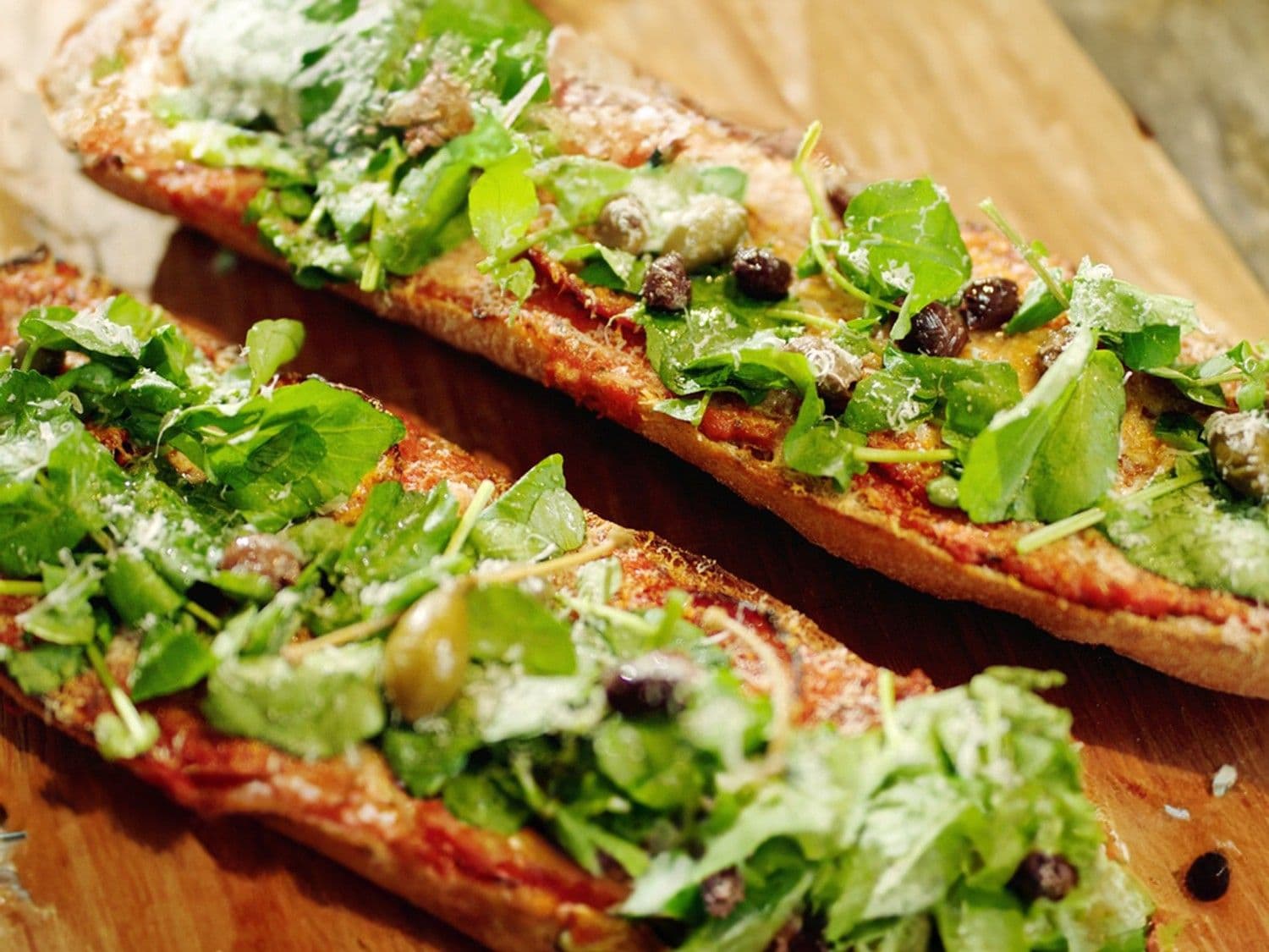 Pizzabaguette met paprika en chorizo 
