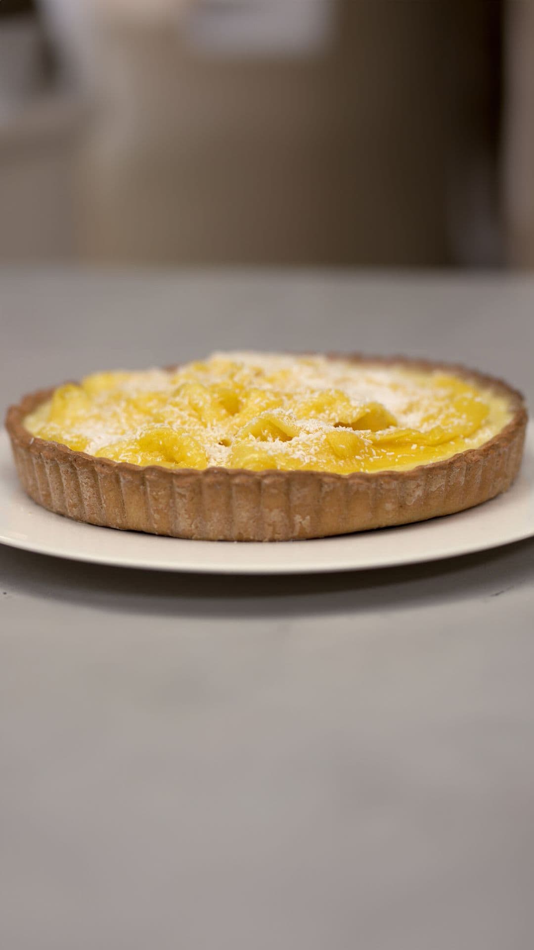 Kokostaart met mango