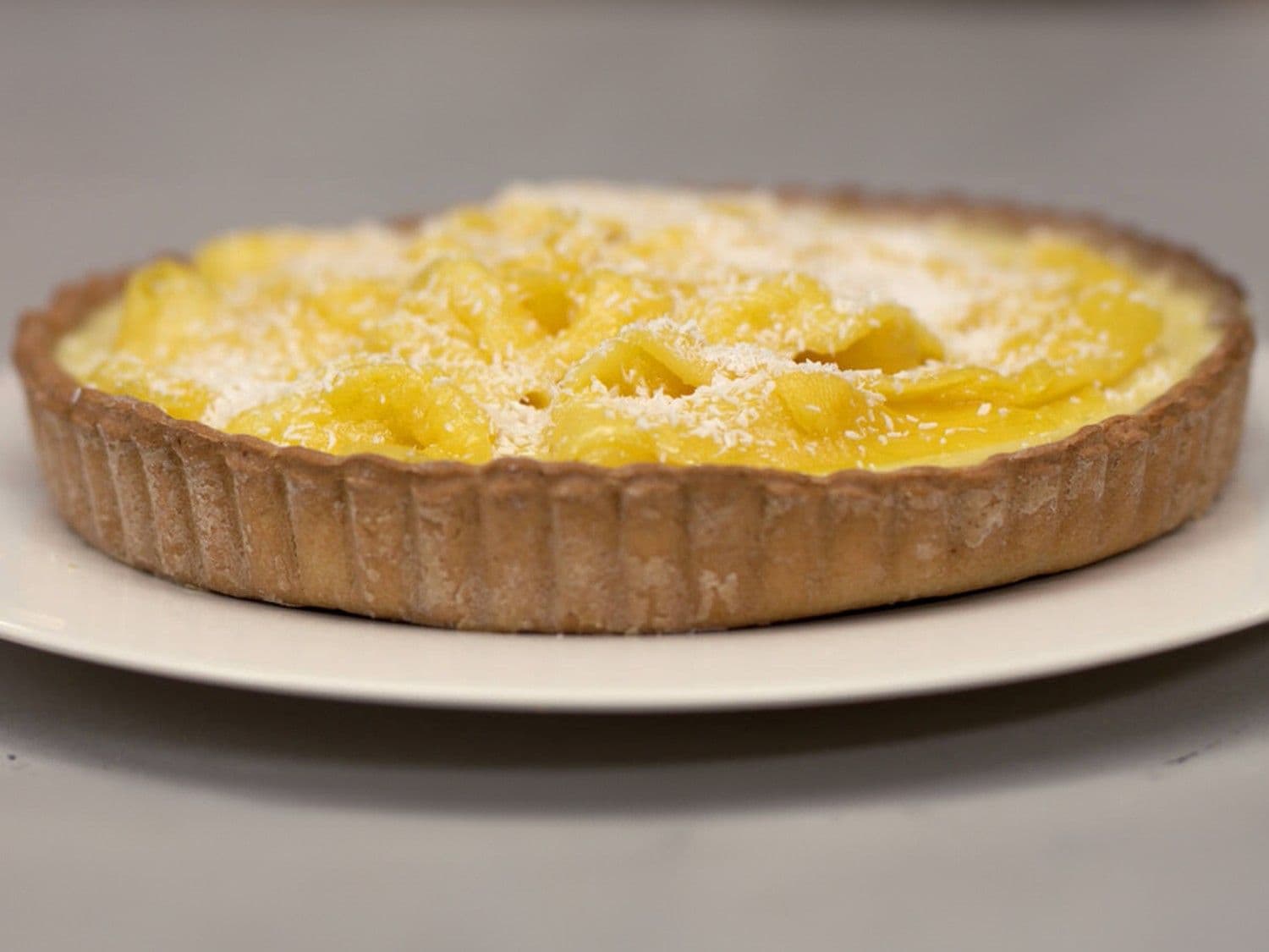 Kokostaart met mango