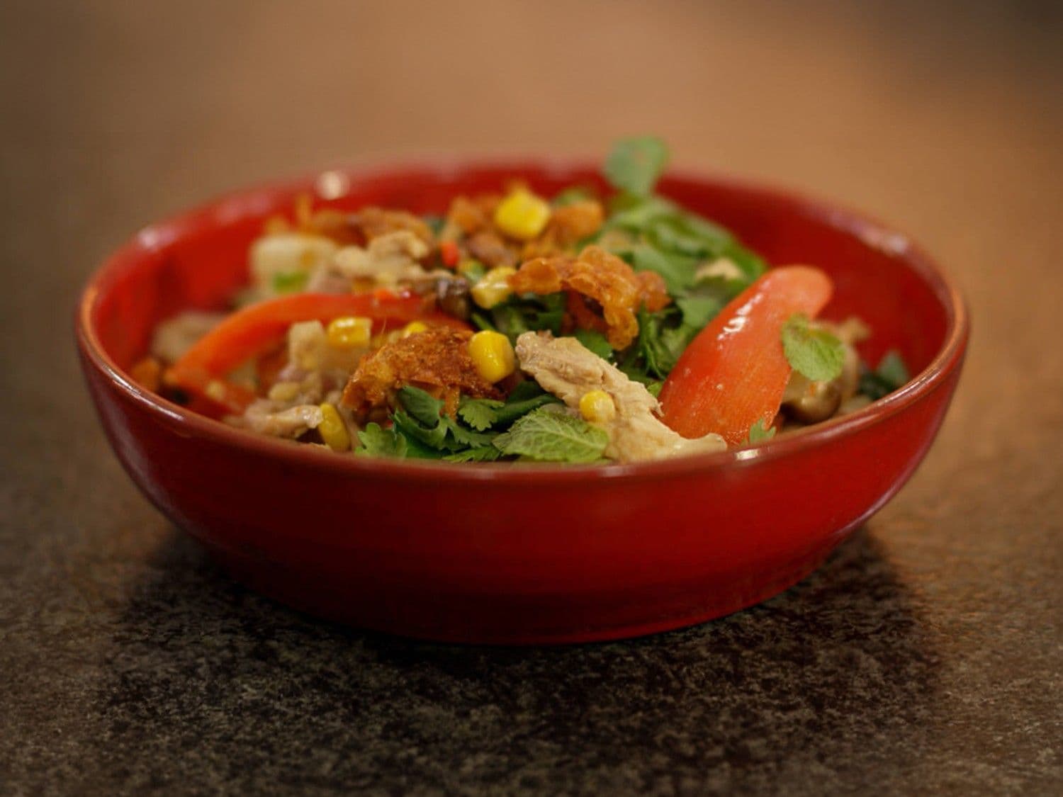 Groentewok met kip en kokosmelk
