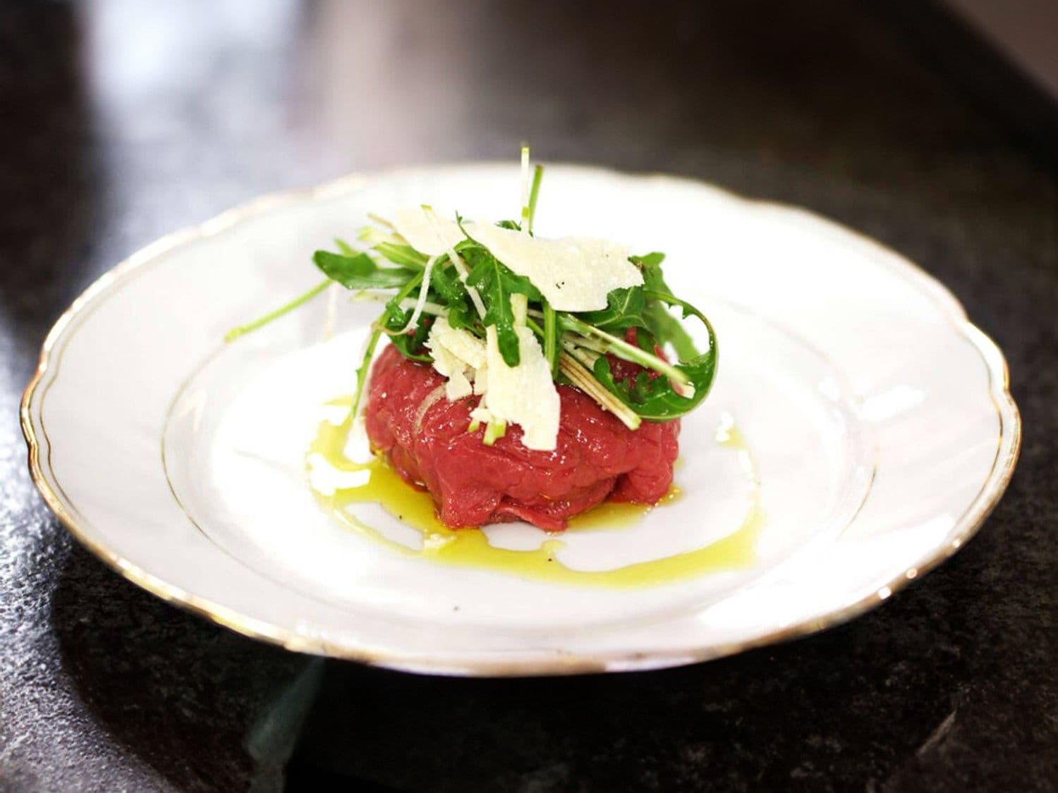Tartaar van rivierkreeft met rundcarpaccio