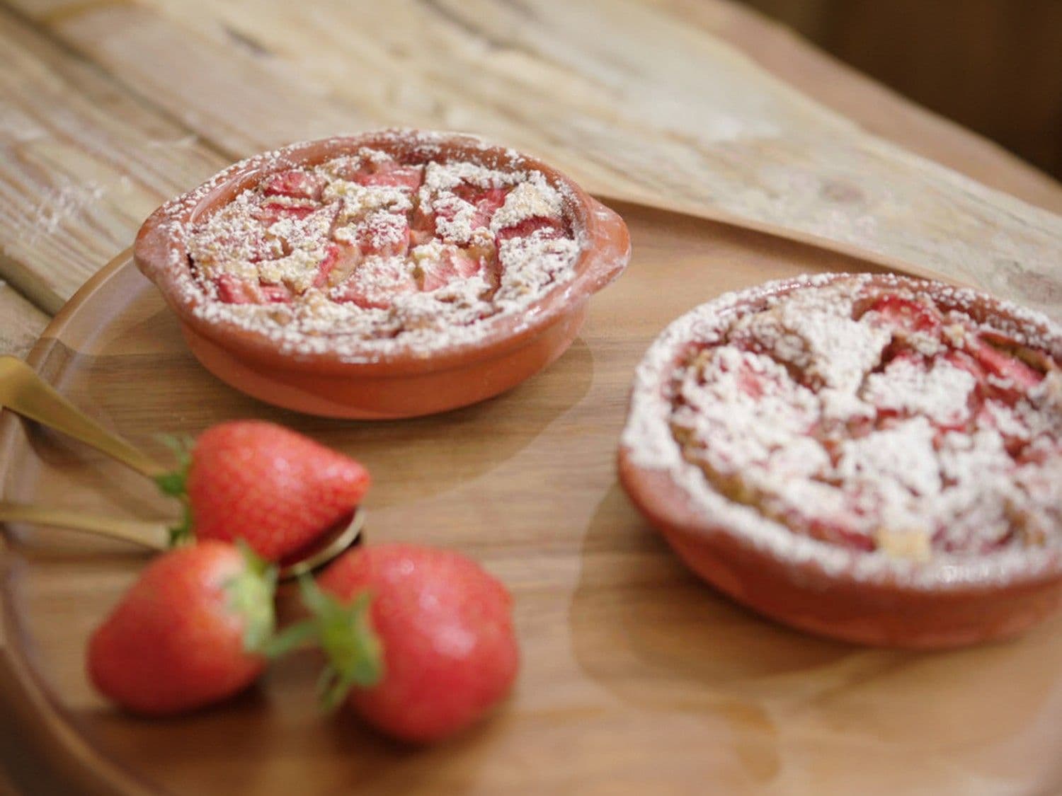 Clafoutis met aardbeien