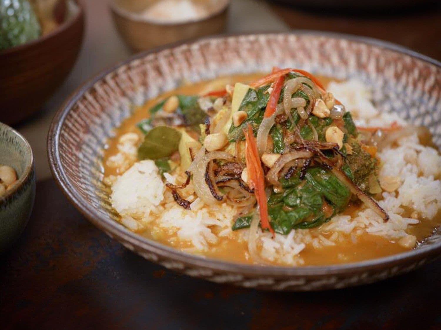 Curry met broccoli en pandanrijst