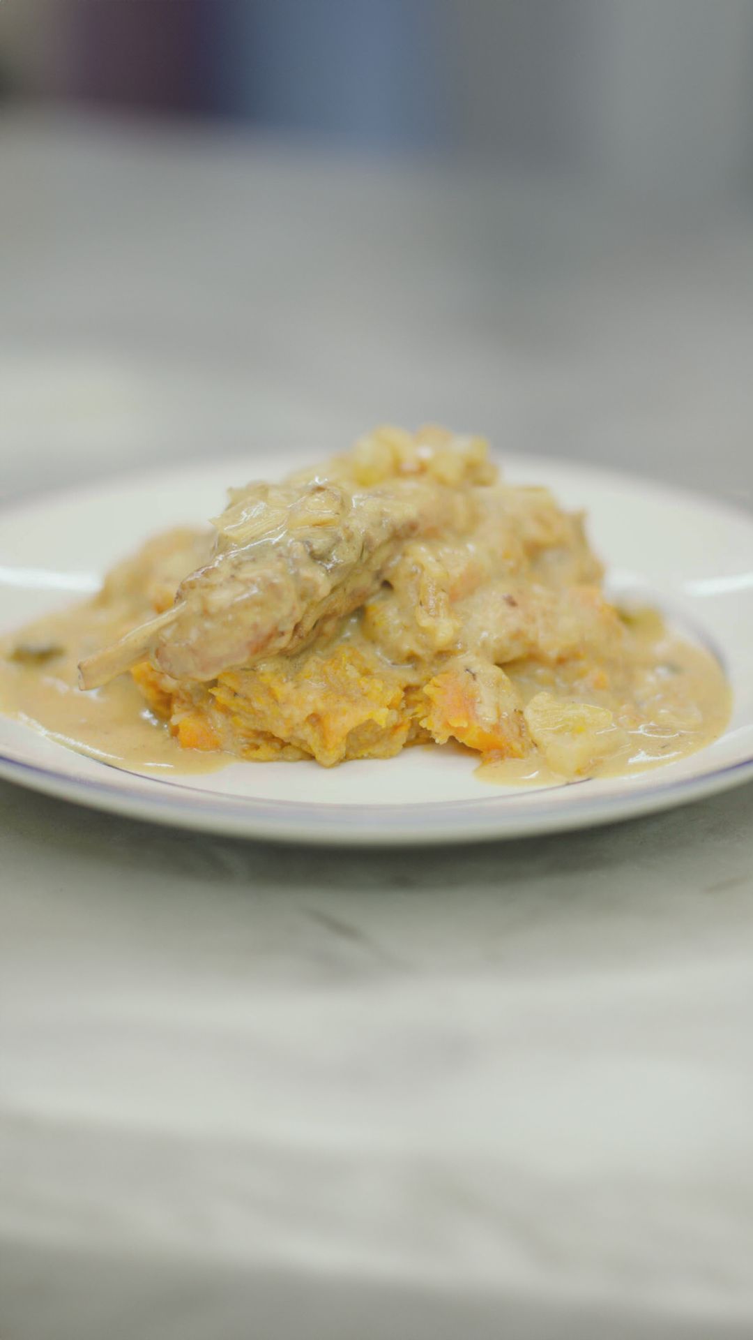 Ragout van konijn met wortelstoemp