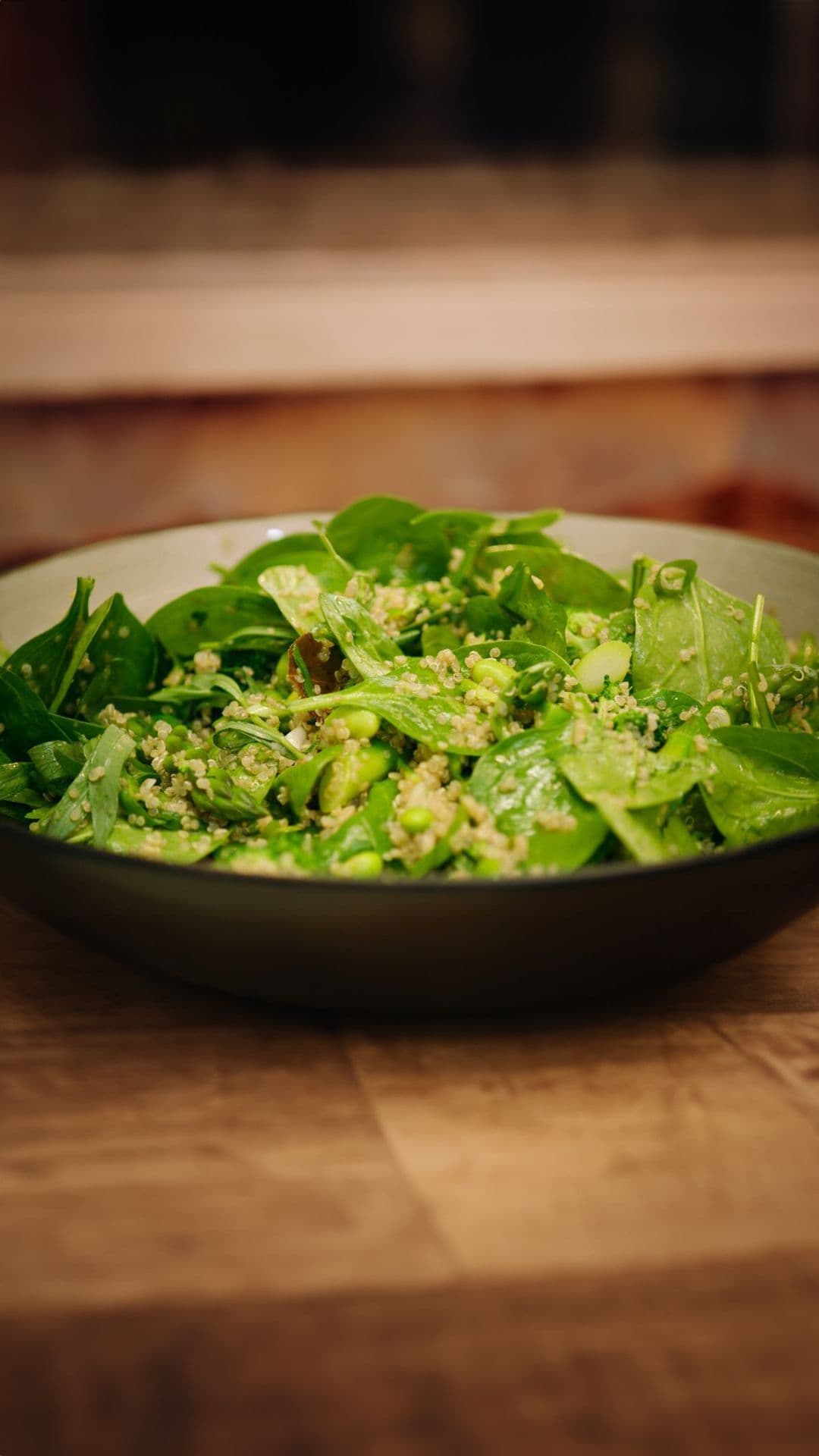 Groene salade met sojaboontjes