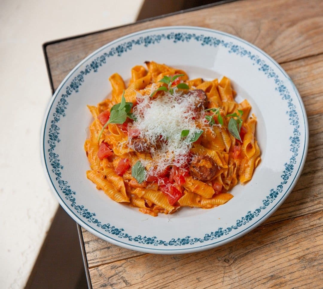 Pasta alla vodka met chorizo