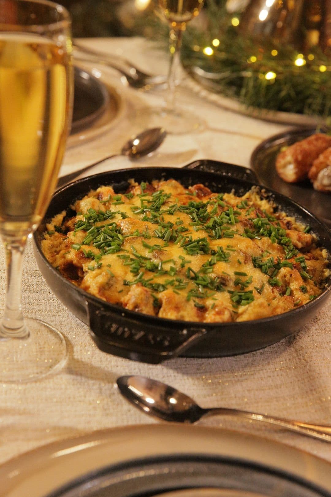 Gegratineerde mosselen met pastis