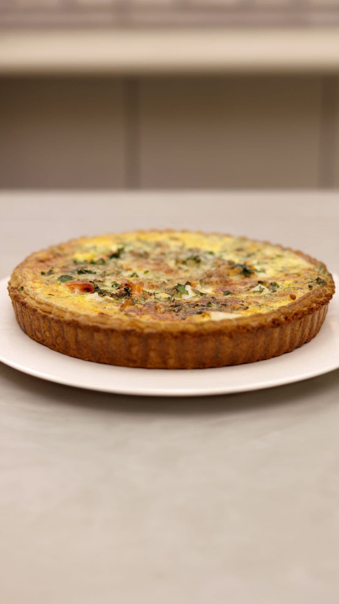 Quiche met asperges en gerookte zalm