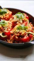 Gevulde paprika met couscous, kikkererwten en feta (thumbnail)