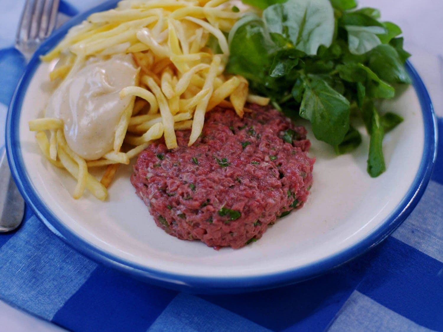 Steak tartaar met fijne frieten