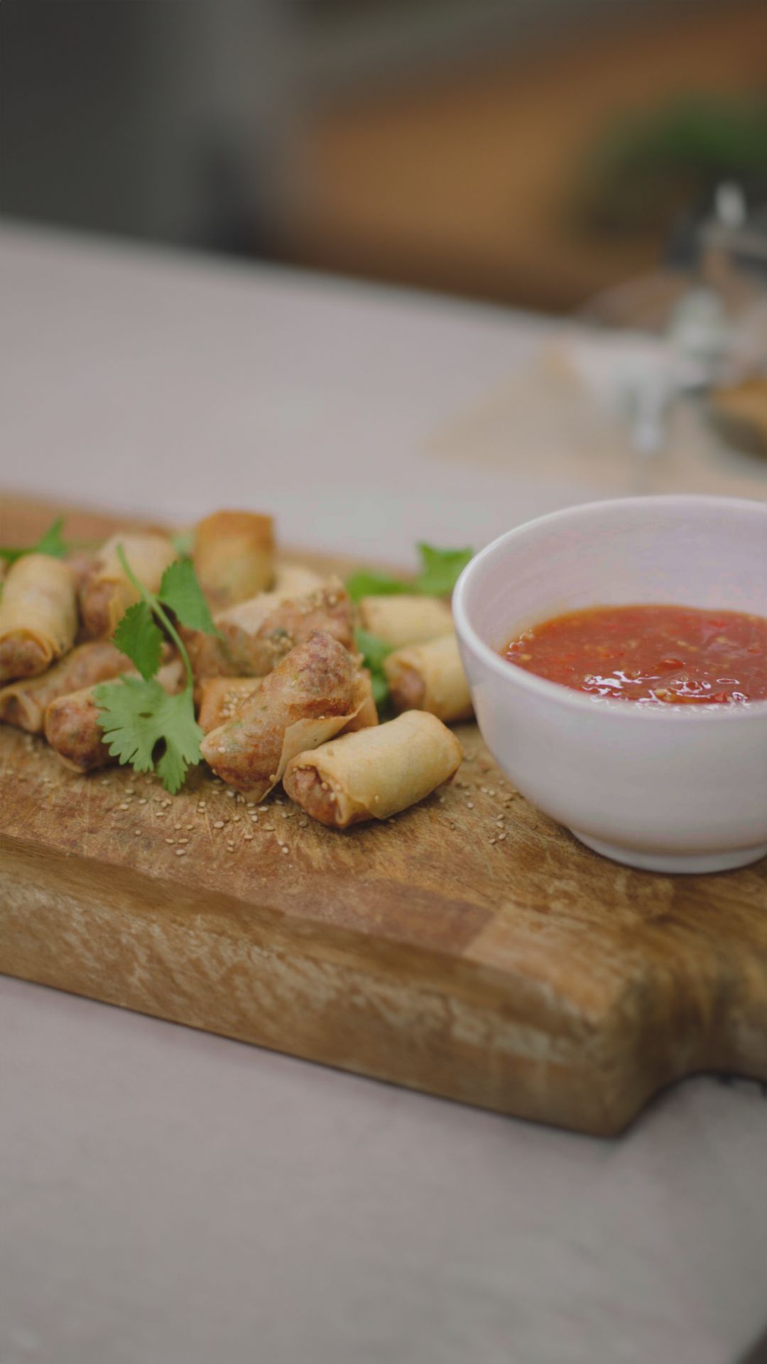 Mini-loempia’s met sweet chili saus ‘maison’