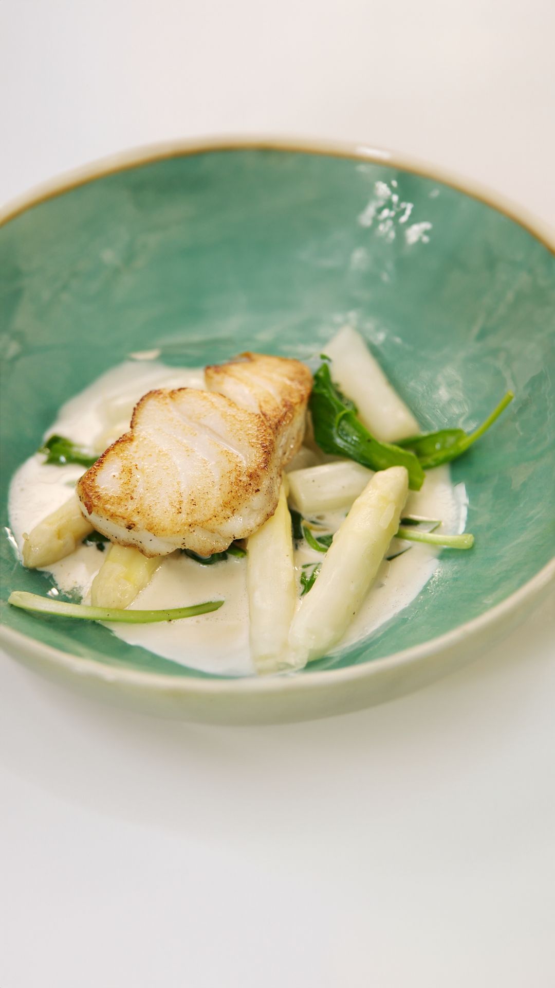 Gebakken kabeljauw met asperges