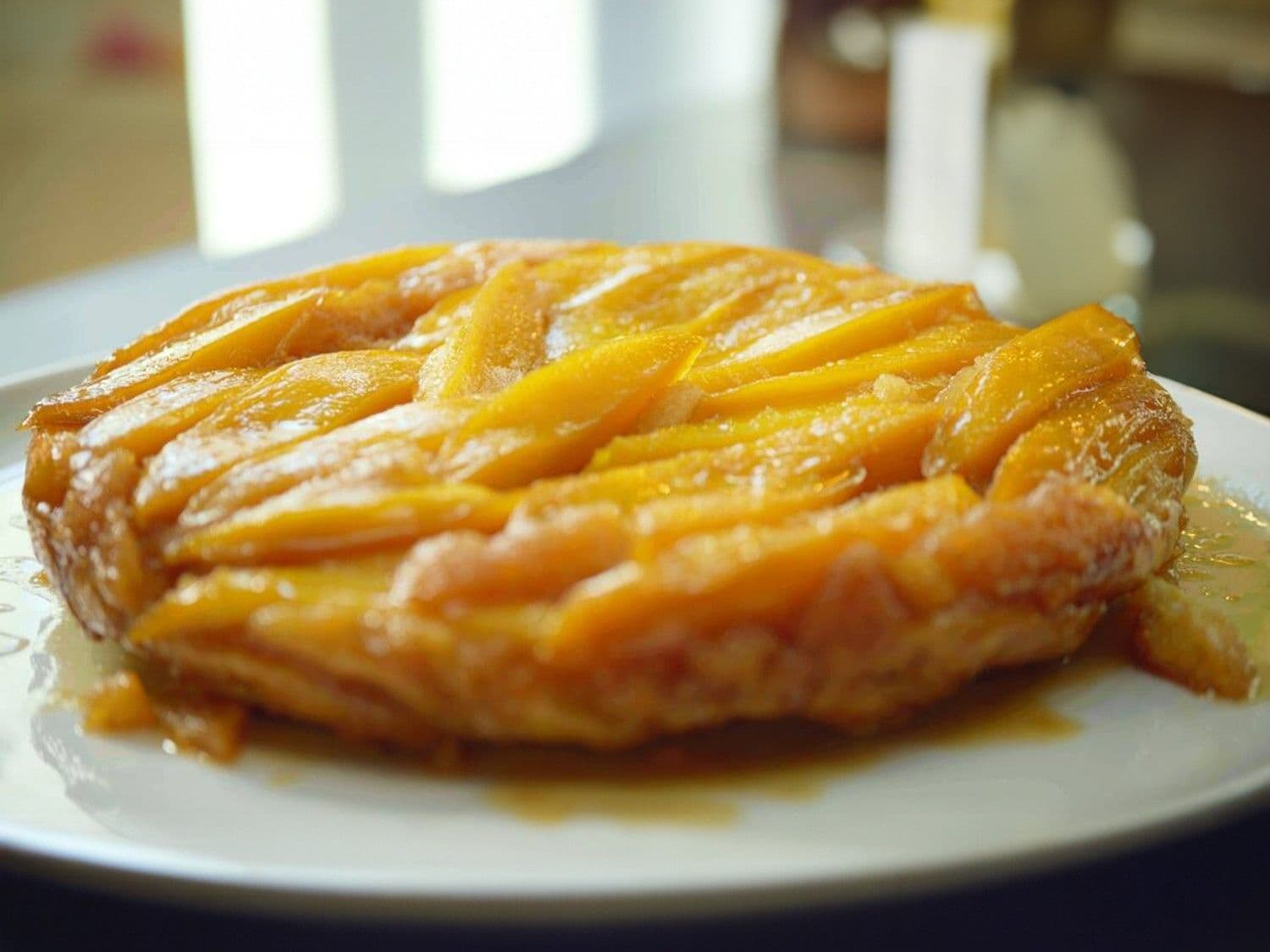 Tarte tatin van mango met kokoscrème
