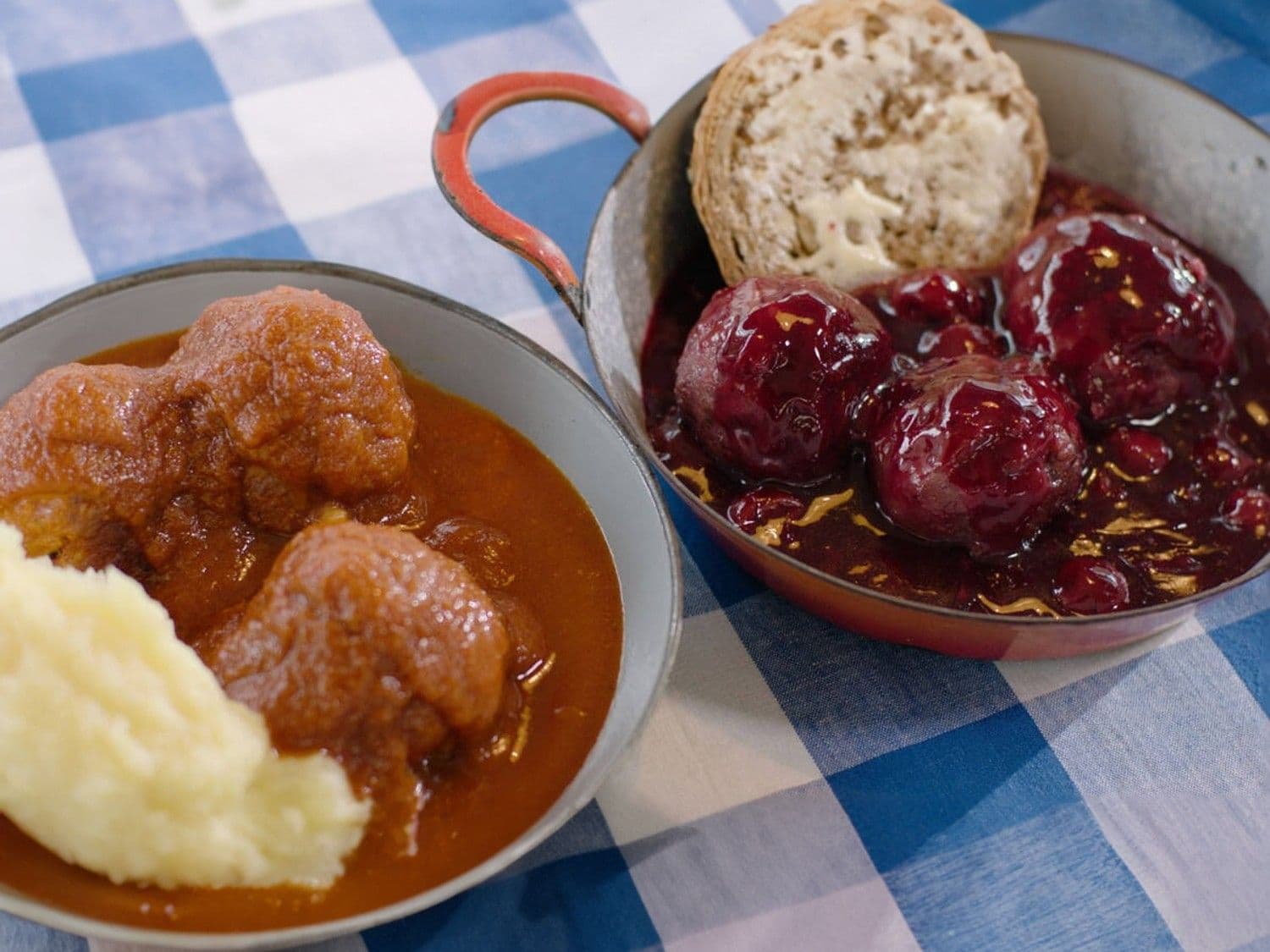Balletjes met krieken & balletjes in tomatensaus