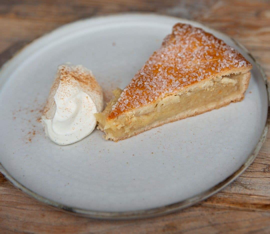 Appeltaart met vanilleroom