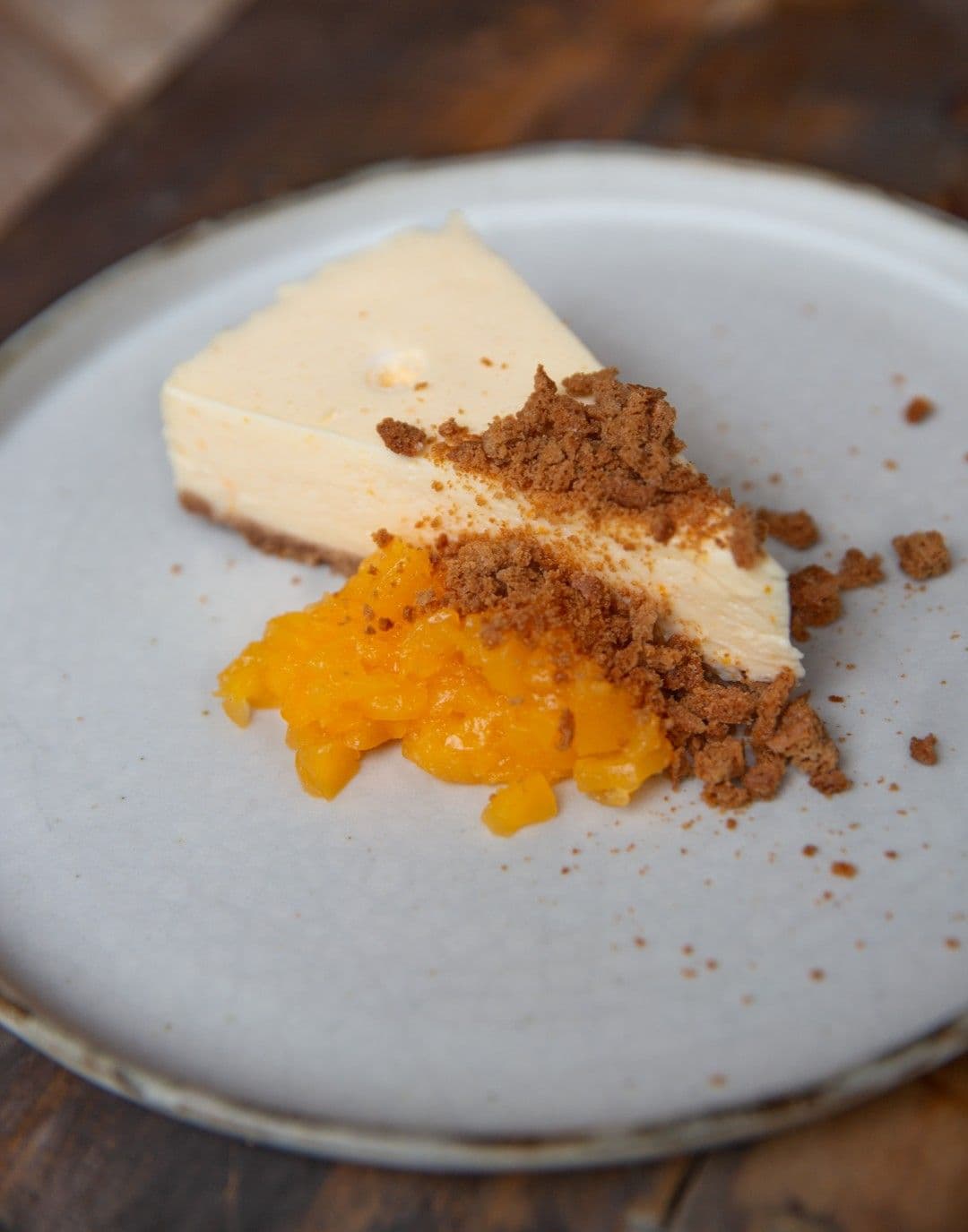 Cheesecake met speculaas en clémentines