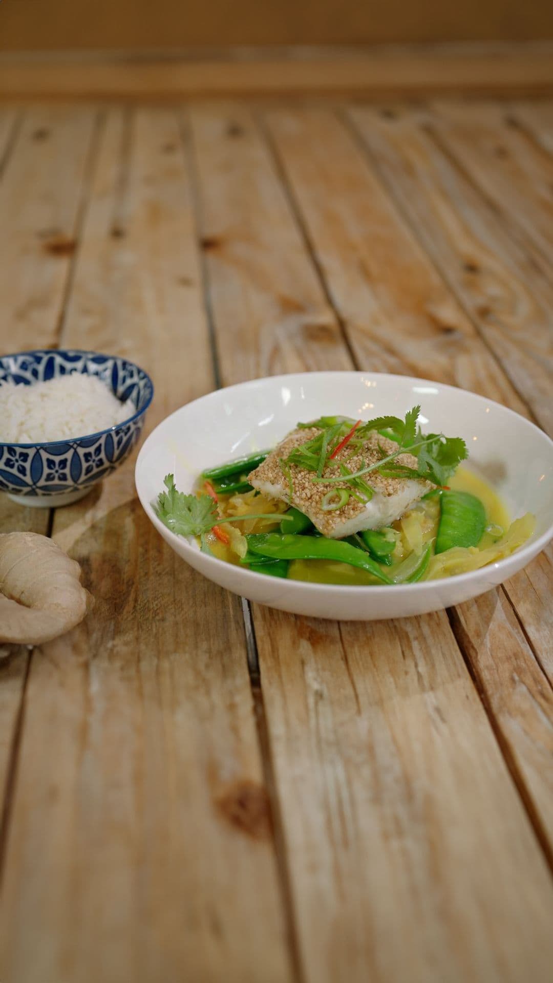 Schelvis met zooi van venkel en wasabi