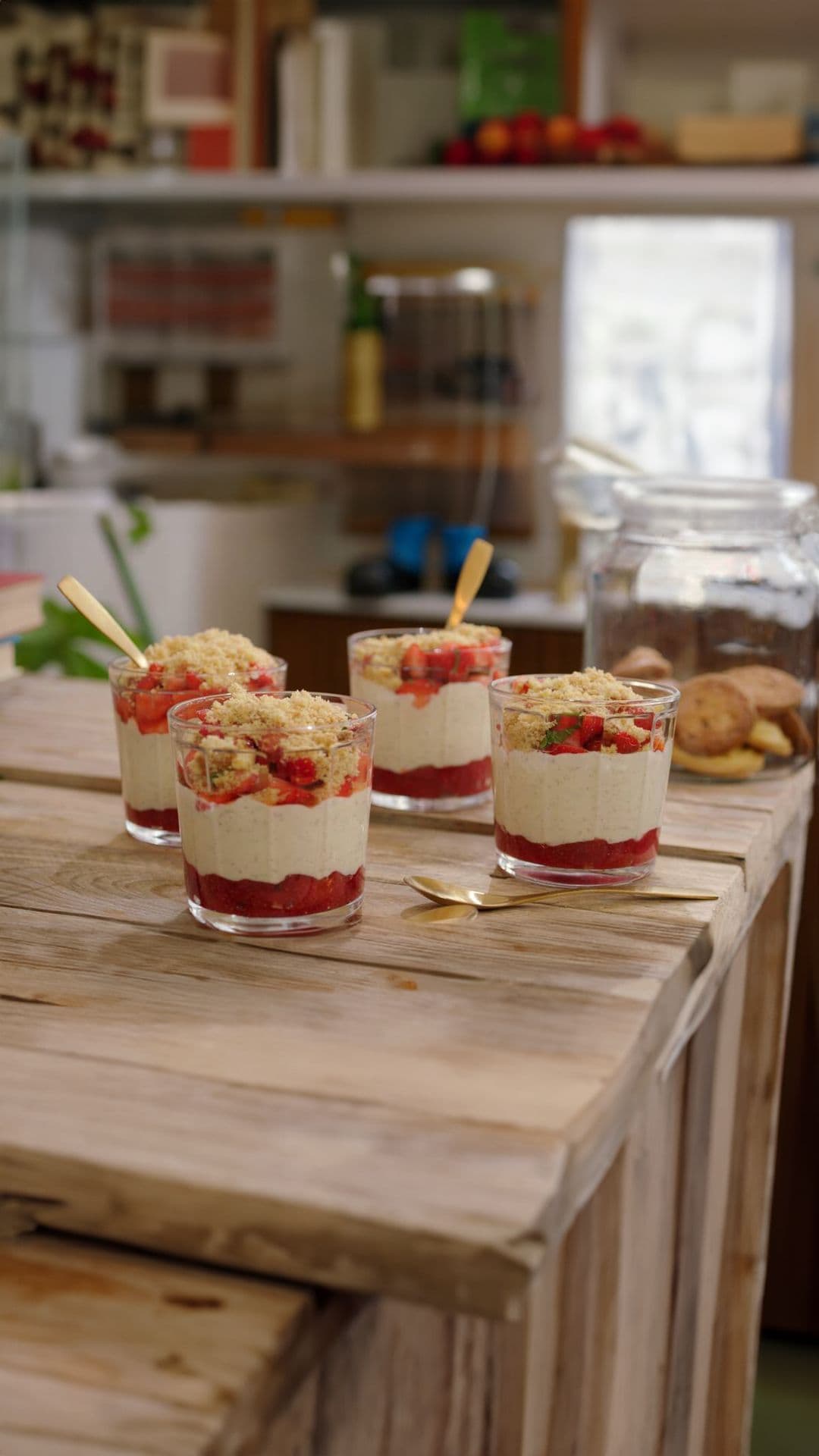 Rijstpap met kokos en aardbeien