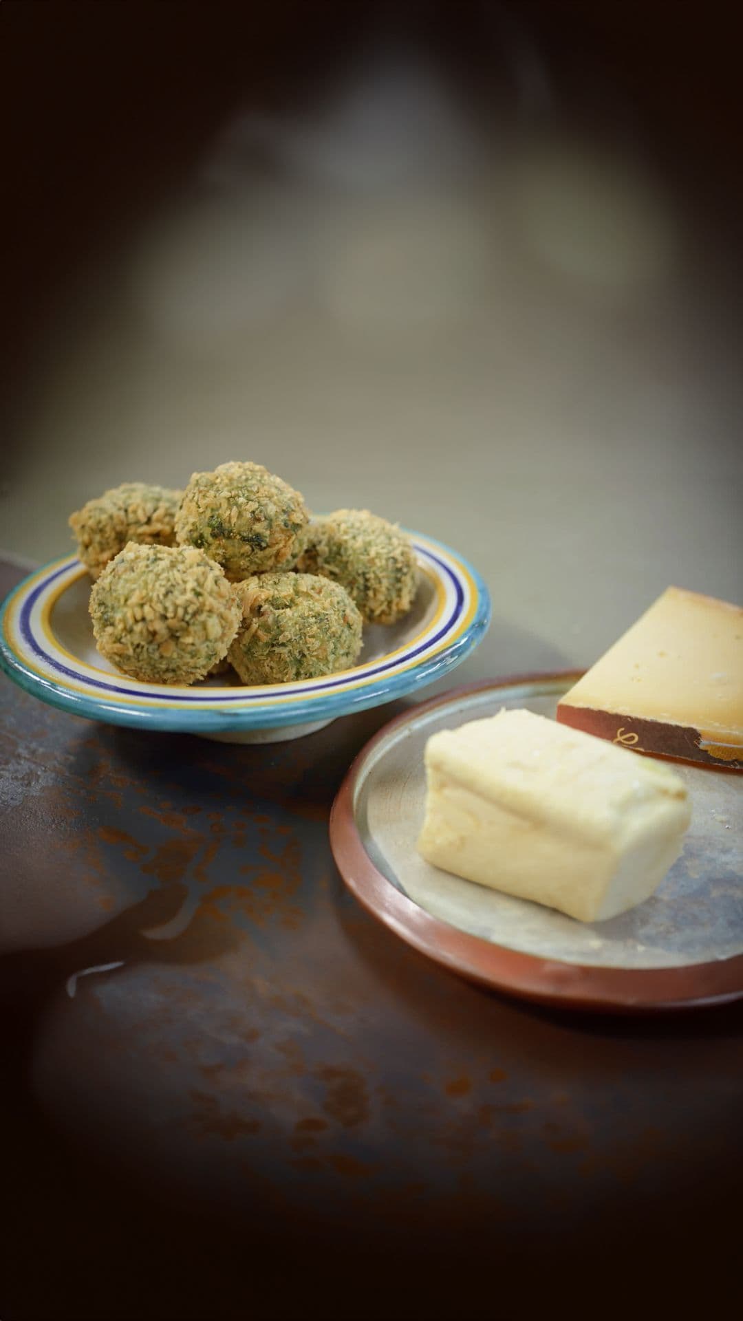 Arancini met Hervekaas en palmkool