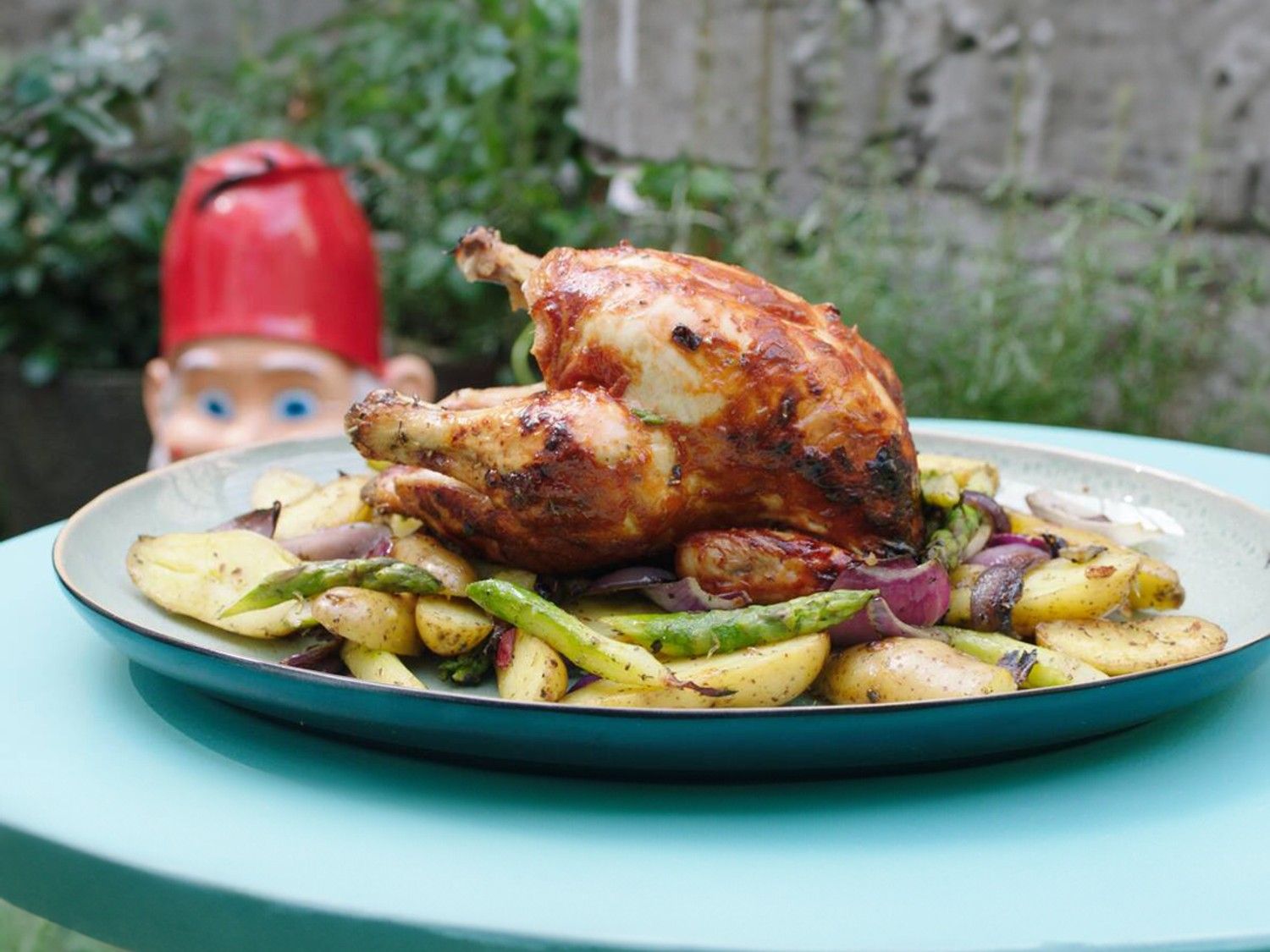 ‘glazed chicken’ op de barbecue