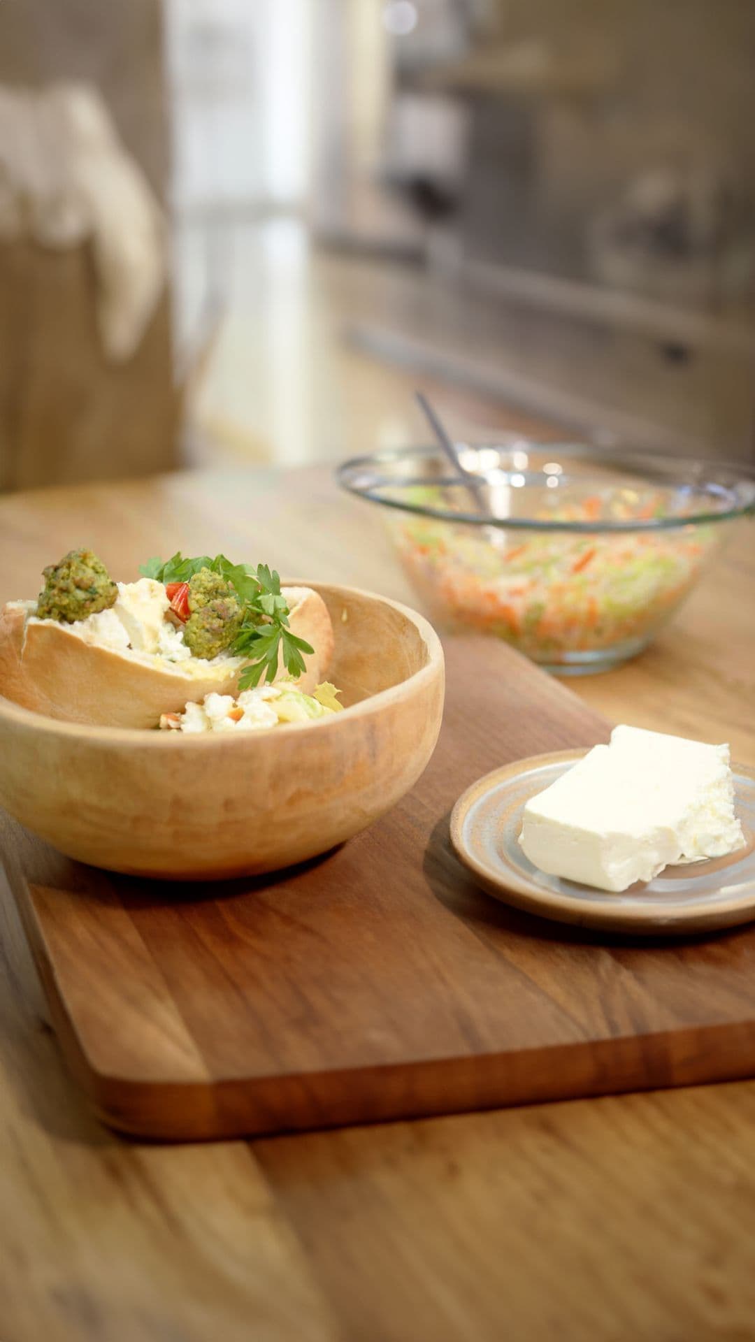 Vegetarische pita met bulgur en currysaus