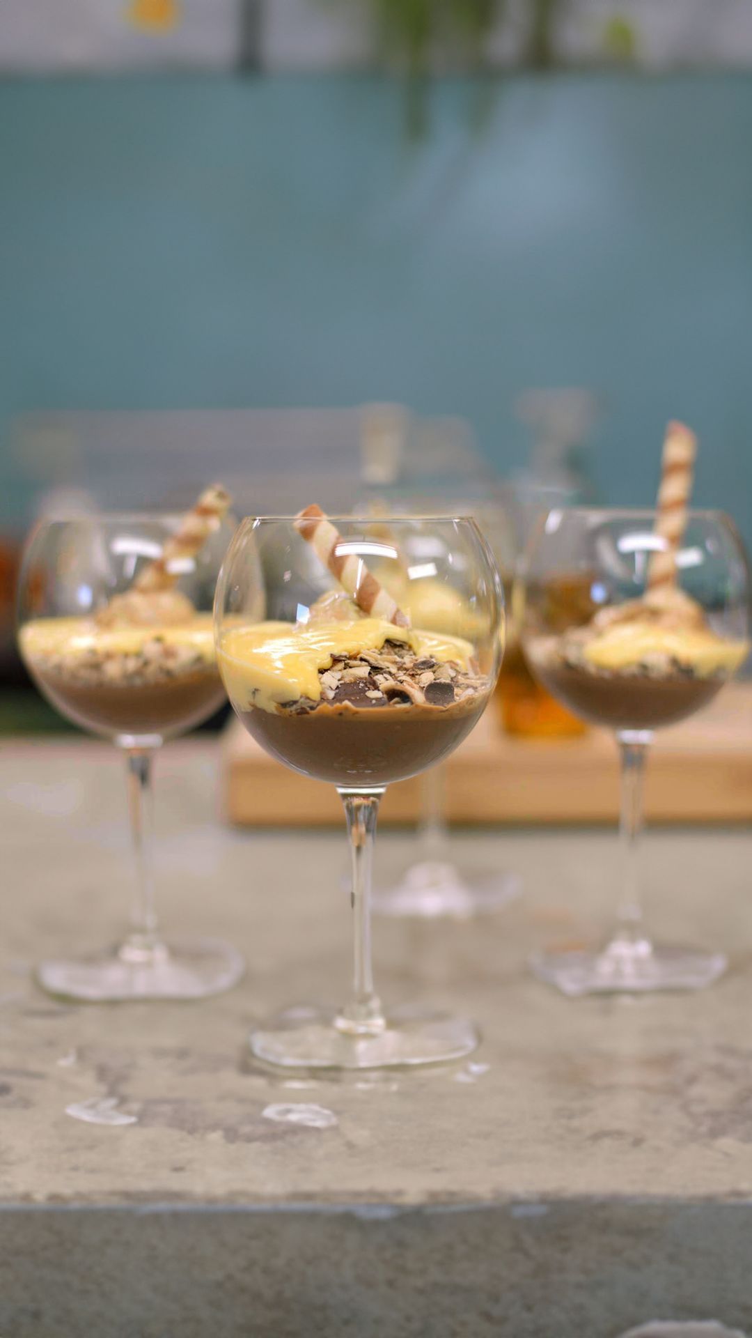 Chocoladepudding met whiskysabayon