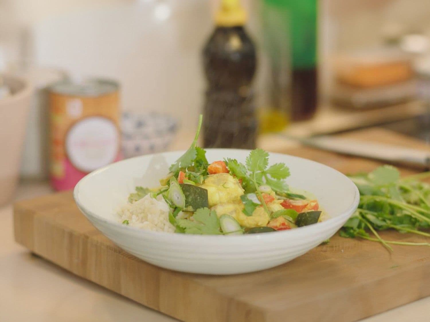 Viscurry van zeeduivel met rijst