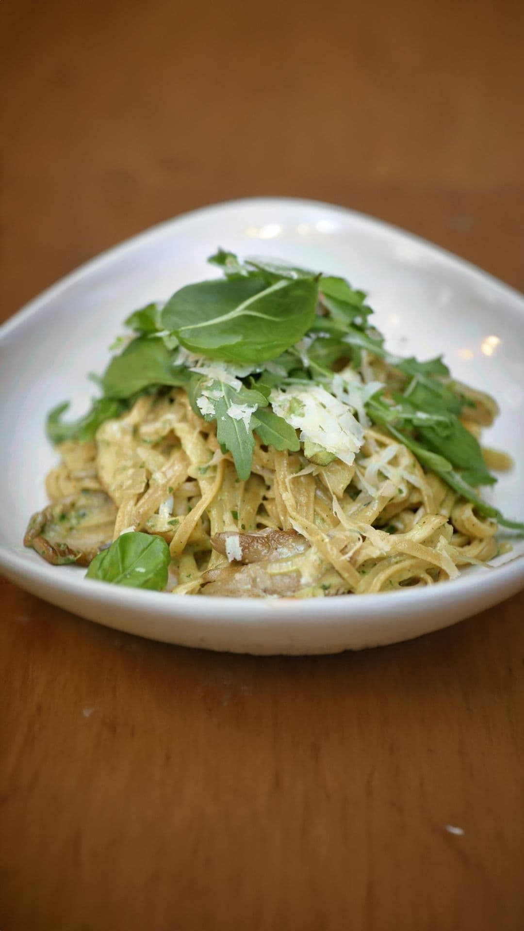 Pasta pesto met oesterzwammen
