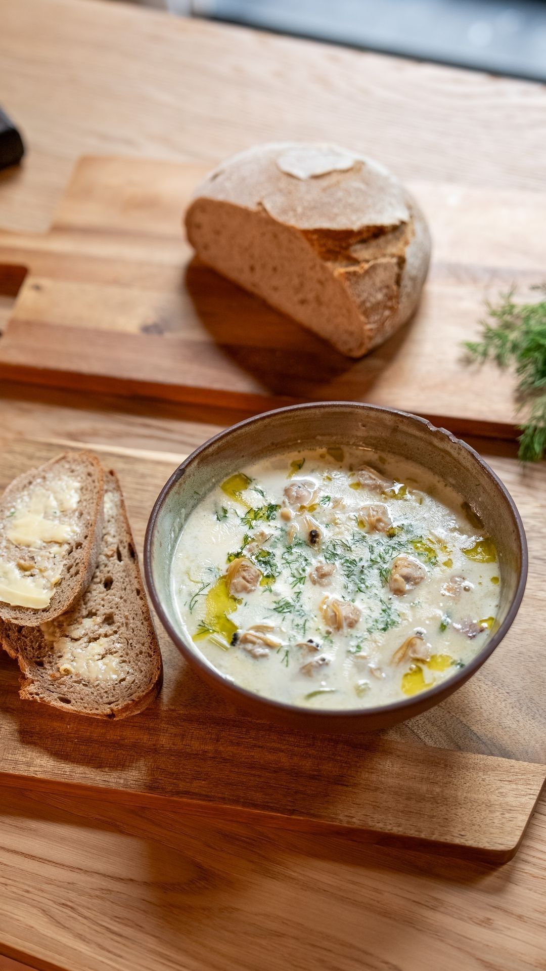New England clam chowder