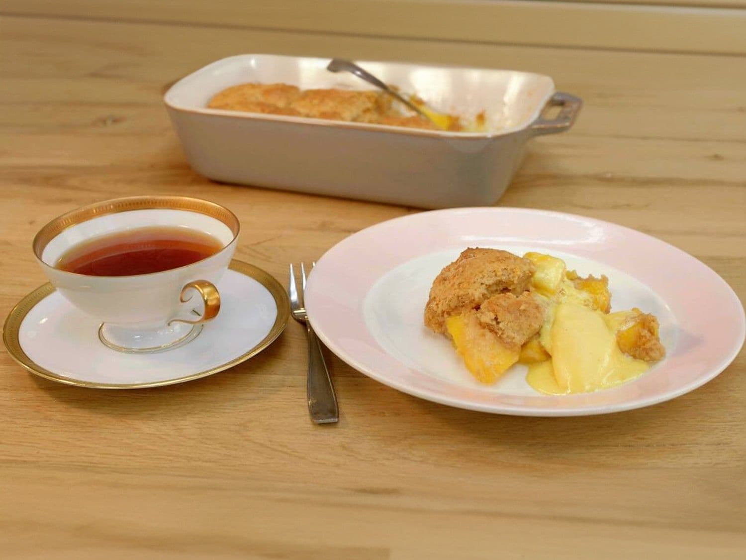 Cobbler met mango en kokos