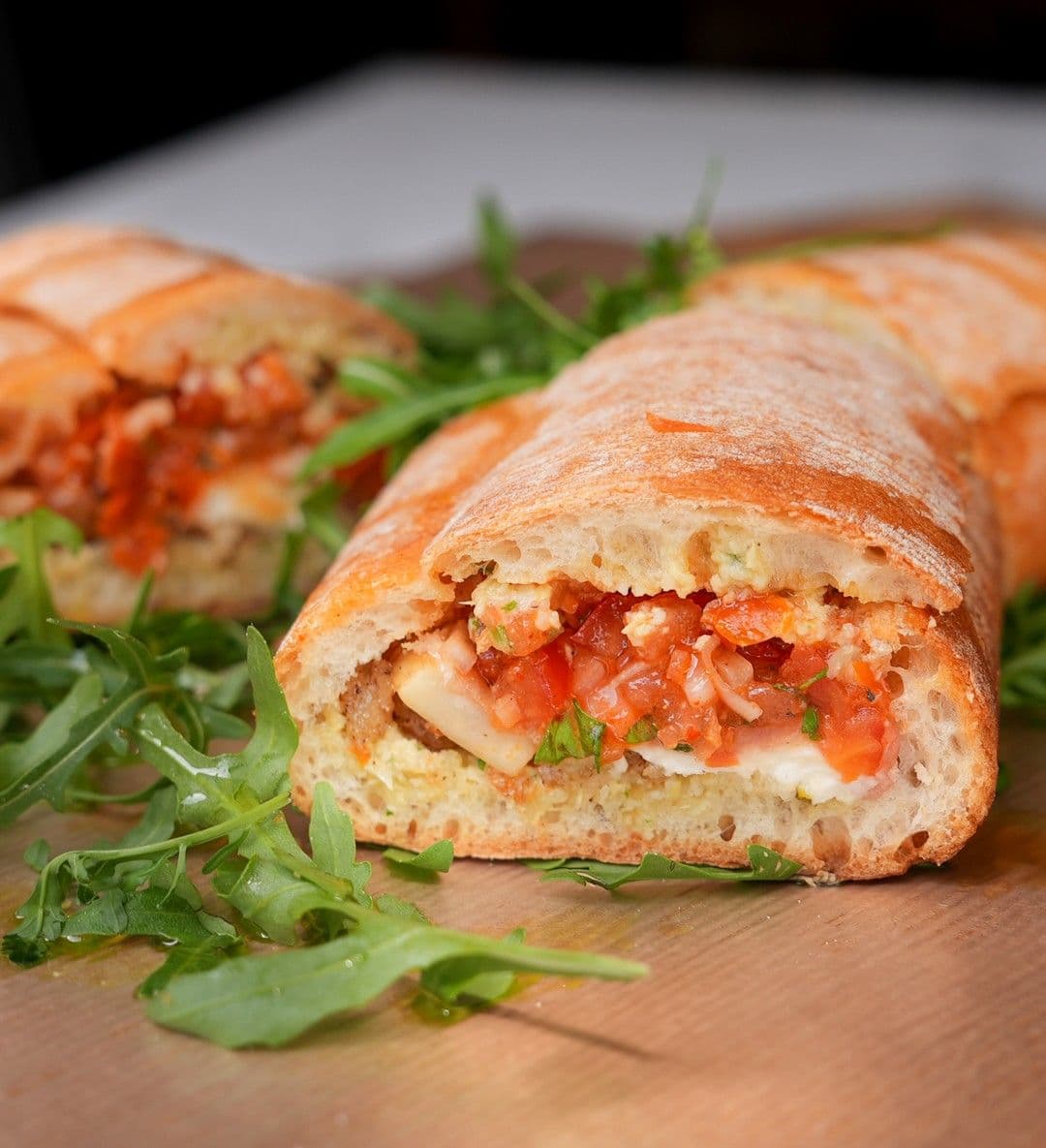 Gevulde ciabatta quattro stagioni
