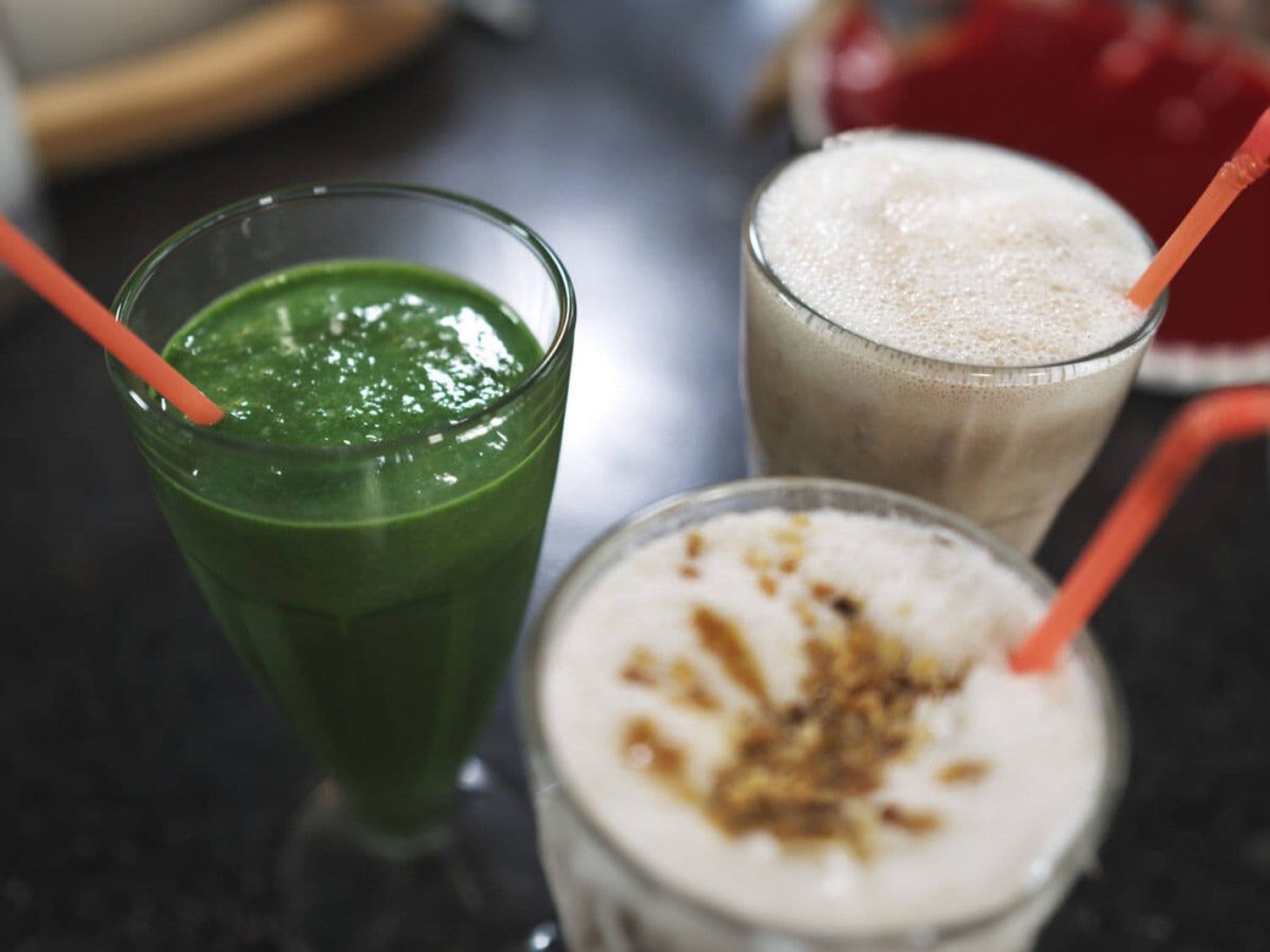 Milkshakes: banana split, boterkaramel en spinazie-basilicum