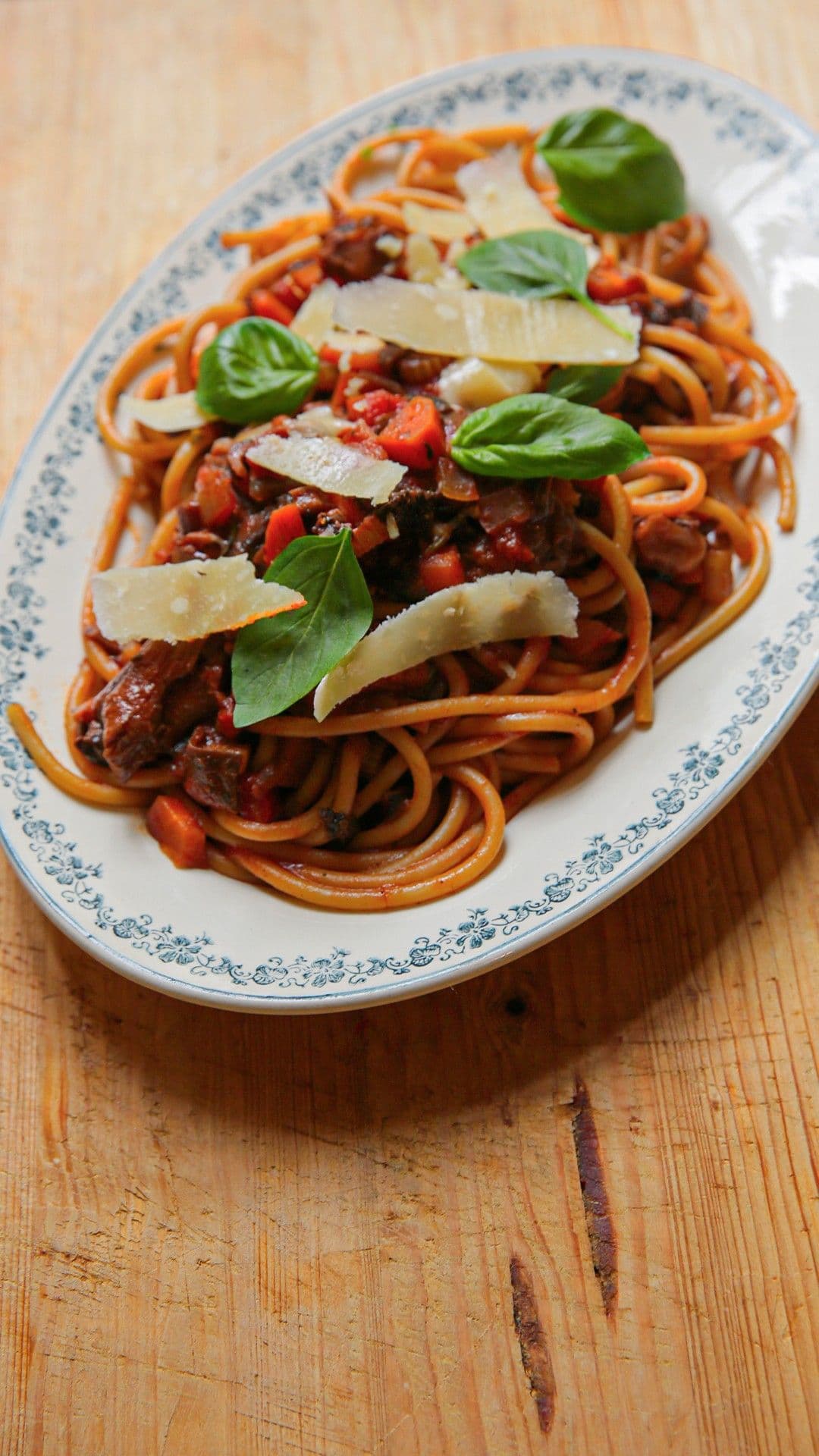 Bucatini met champignonragout
