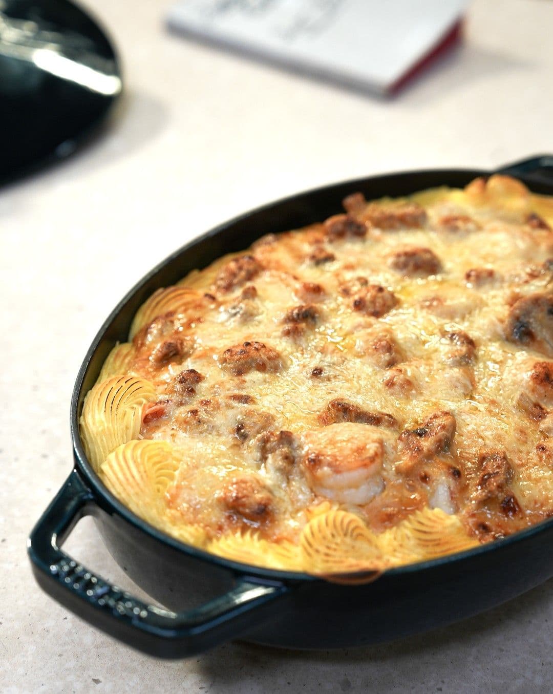 Vispannetje met pommes duchesse