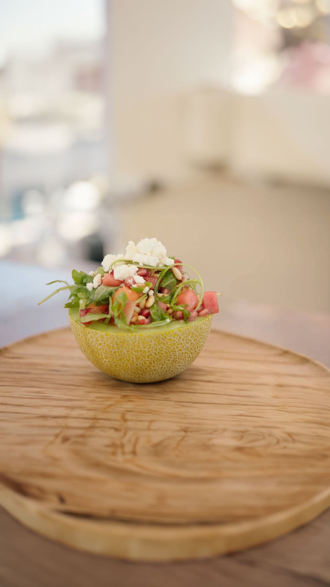 Gevulde meloen met bellota en feta