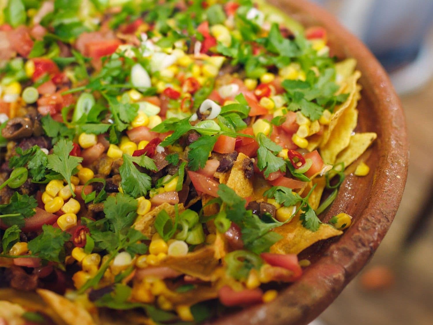 Nachoschotel met rundsvlees