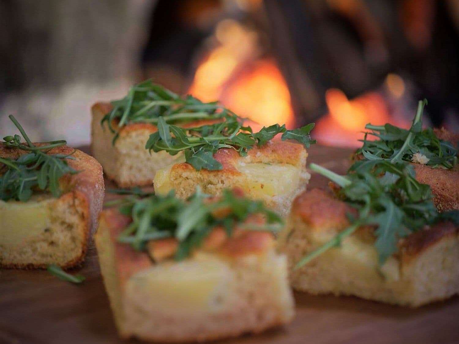 Focaccia met aardappel en rozemarijn
