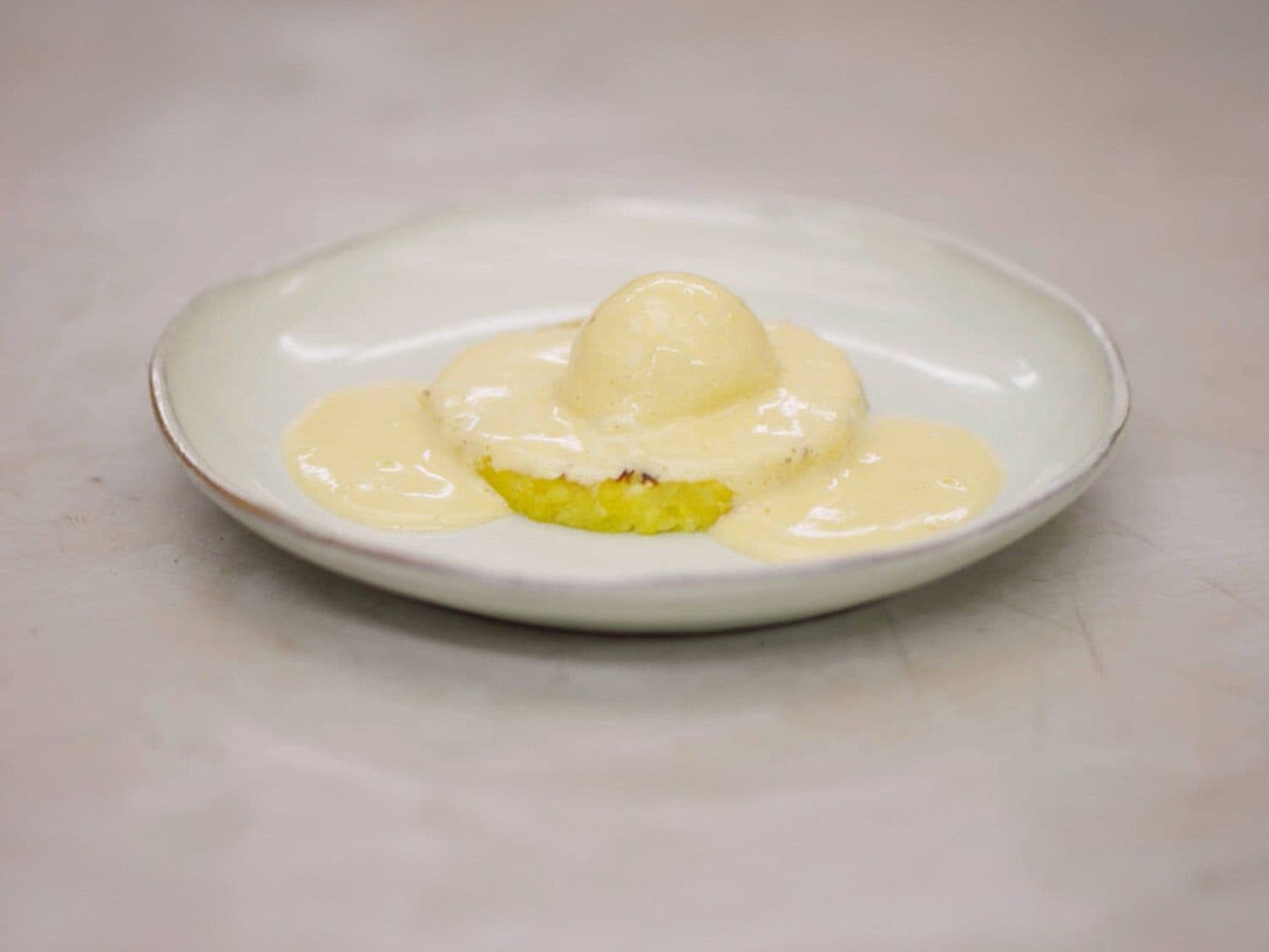 Ananas op de grill, sabayon en ijs