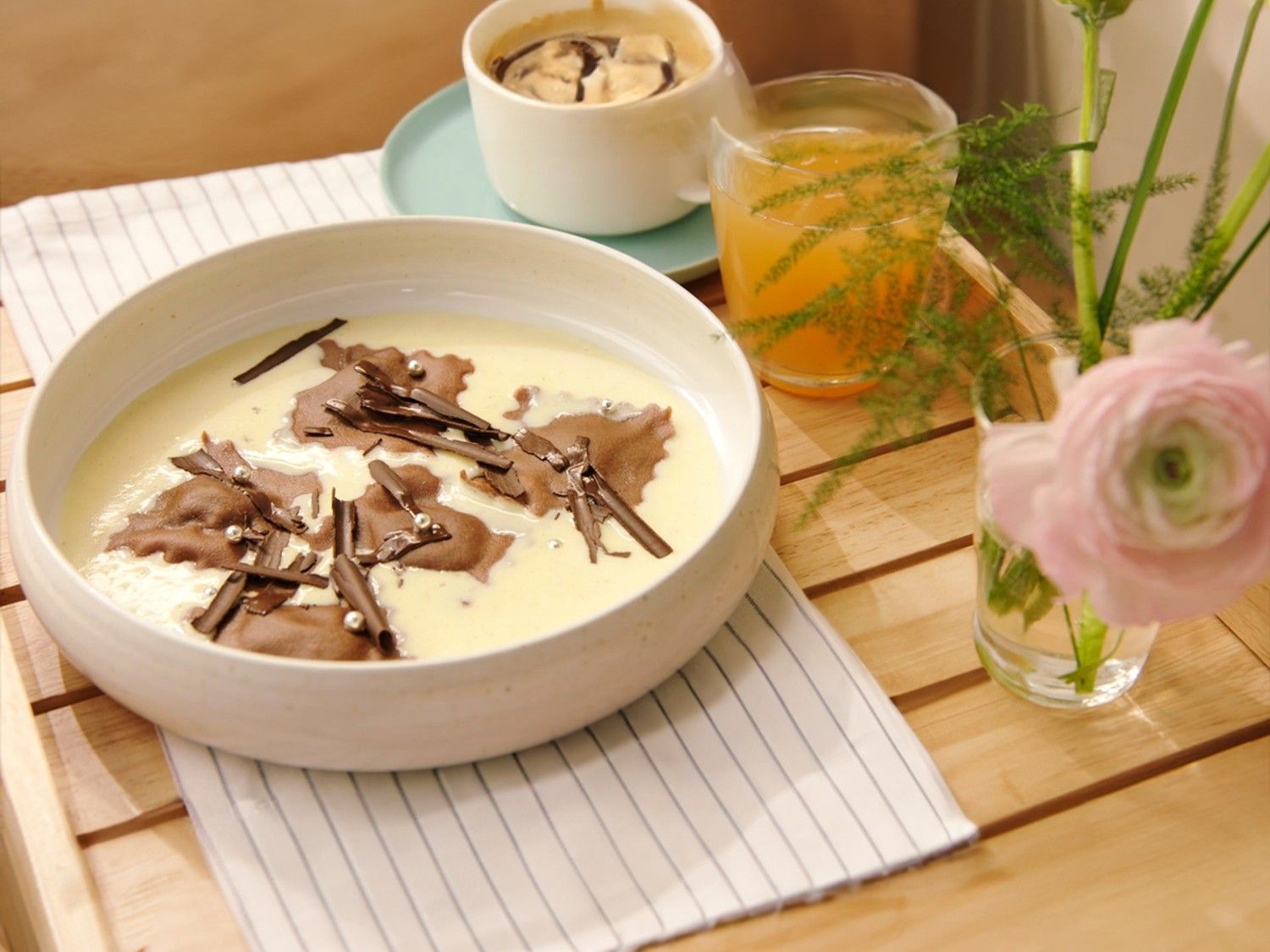 Ravioli met chocolade