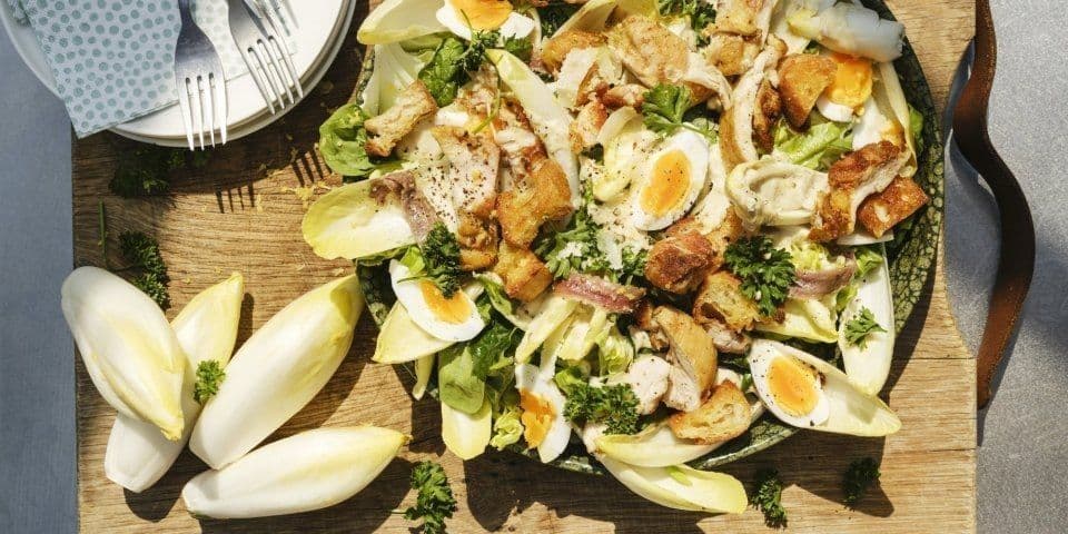 Caesarsalade met witloof